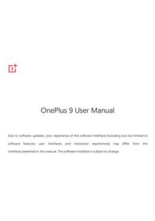 OnePlus 9 manual. Smartphone Instructions.